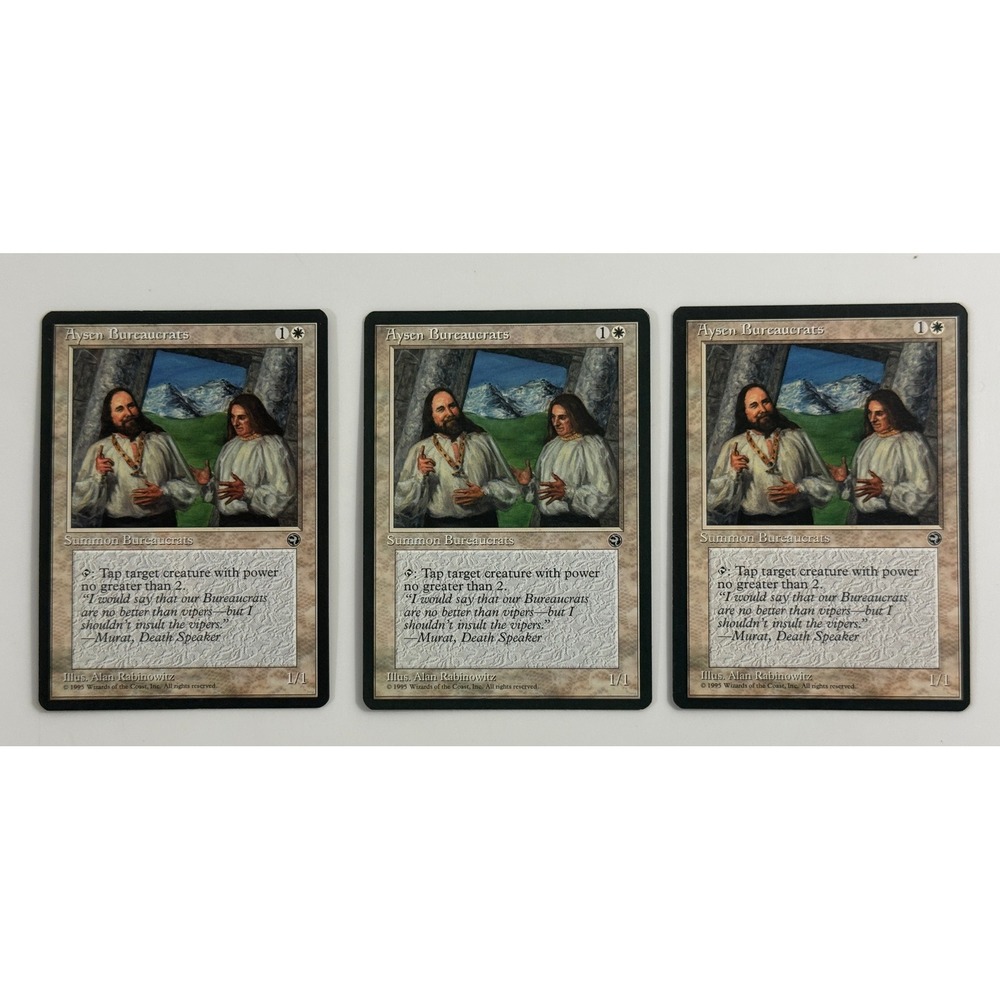 Magic The Gathering MTG Card Kids OS White Aysen Bureaucrats Homelands